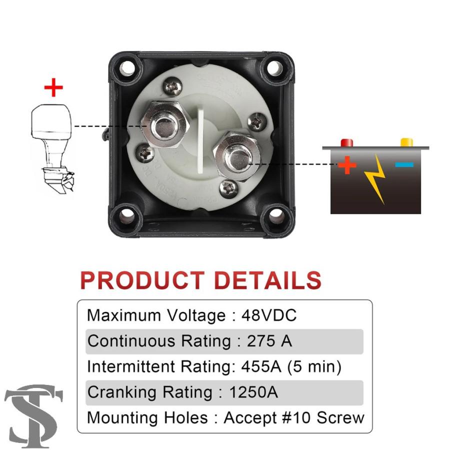 並行輸入品 12V 24V 2 3 ポジション電源スイッチ 200A 300A スイッチ