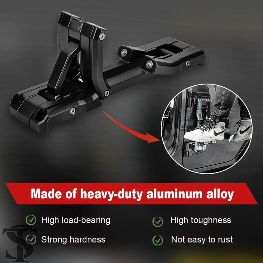 【開封済・未使用】FUNY ドアヒンジステップ アルミ 折り畳み フットペダル Amazon | ドアヒンジステップアルミ折りたたみフットペダルJeep