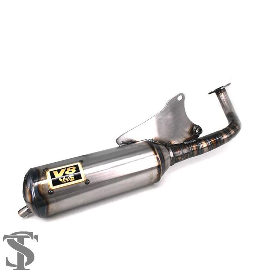 DOISHIN RACING マフラー シルバー 並行輸入品】バイク V8 マフラーレーシングフルエキゾースト