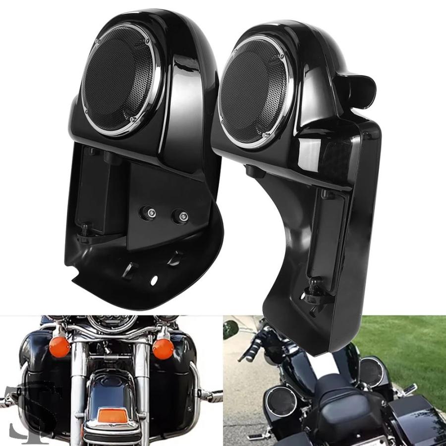 並行輸入品 グロスブラックバイク 6.5インチ スピーカーボックス