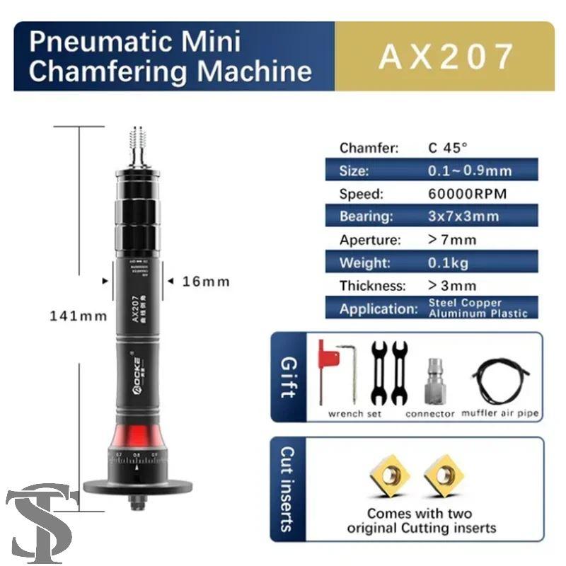 並行輸入品 AX207 ミニエア圧面取り機 45 度金属バリ取り面取りツール