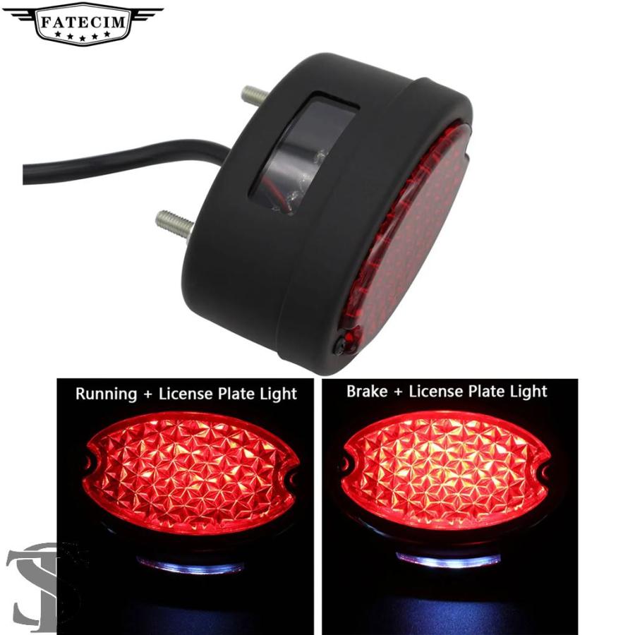 【並行輸入品】キャットアイスタイル ビンテージ LED バイク用テールライト ボバー カフェレーサー用 | ブランド登録なし