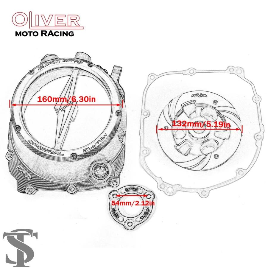 並行輸入品 Z1000 2024 バイクアクセサリー クリアクラッチカバー