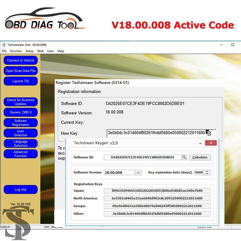 並行輸入品 V18.00.008 アクティブコード MINI VCI FORトヨタ OTC
