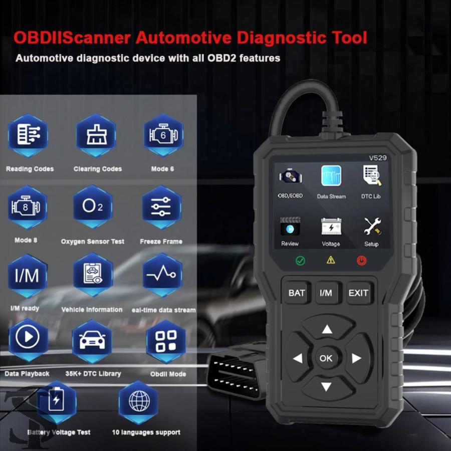 並行輸入品 2025年OBD2スキャナー診断ツールコードリーダーフルOBDII