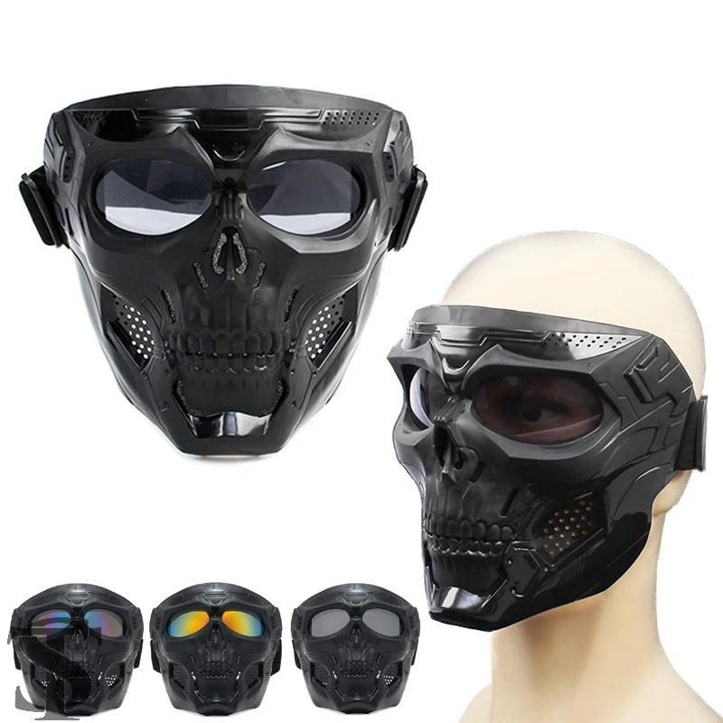 【並行輸入品】 スカルライディングゴーグルバイクマスク防風ライディンググラススキーゴーグルレトロマスクアウトドアウィンドスクリーンオフロード ...