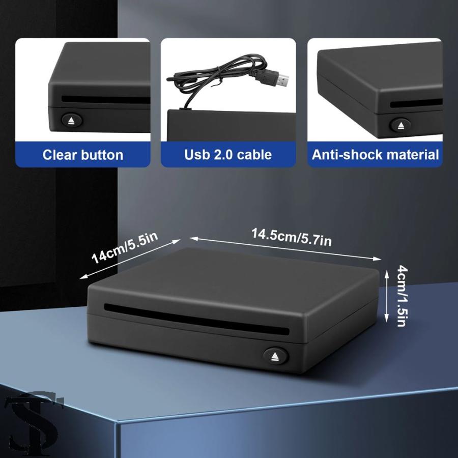 並行輸入品 車用CDドライブプレーヤー 外付けUSB CDプレーヤー 車用