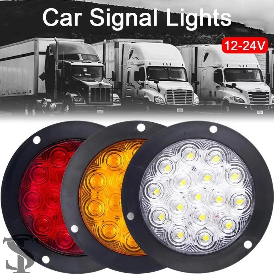 並行輸入品 4インチ 16 LED ラウンドテールライト 12V 24V リア