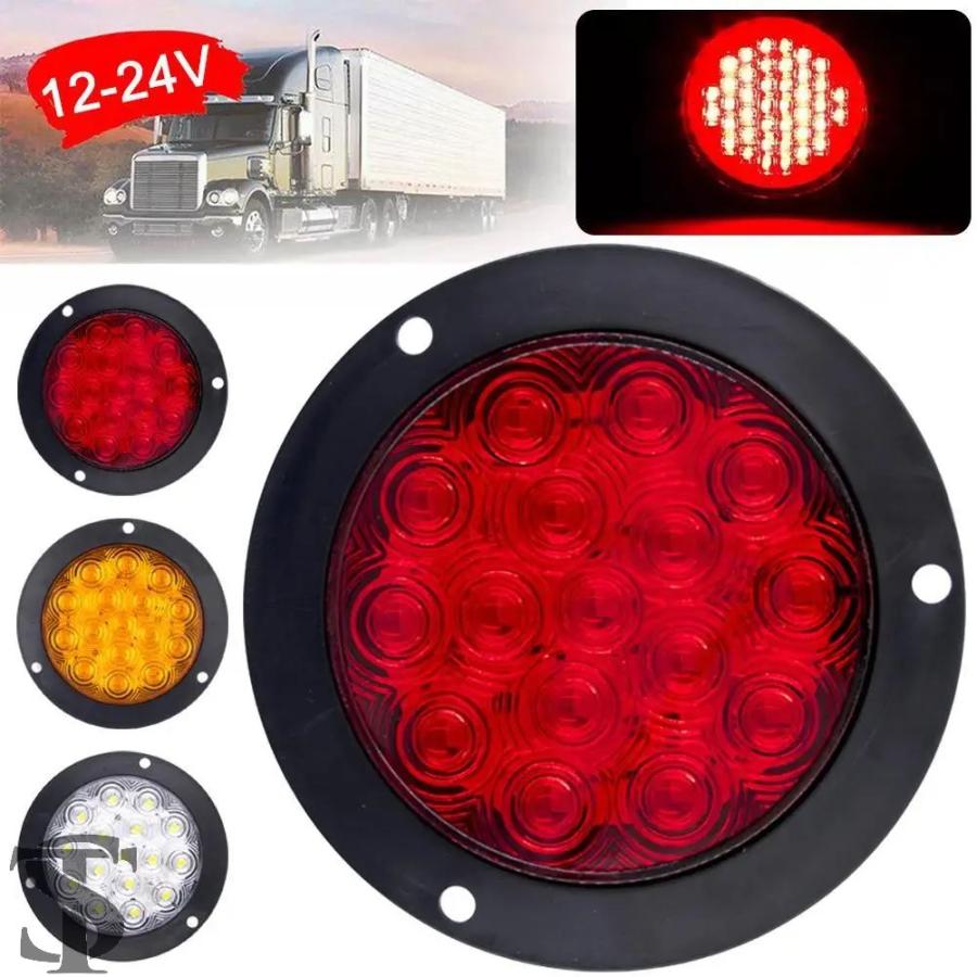 並行輸入品 4インチ 16 LED ラウンドテールライト 12V 24V リア