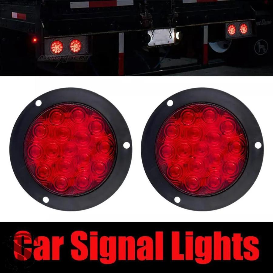 並行輸入品 4インチ 16 LED ラウンドテールライト 12V 24V リア