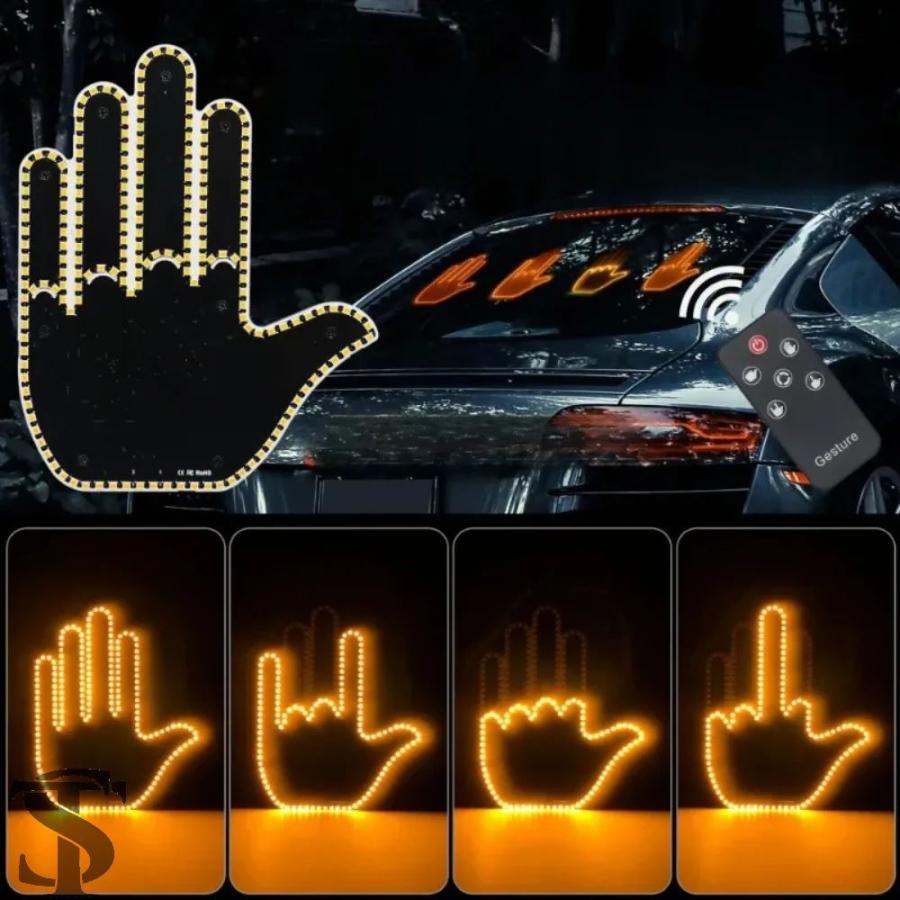 並行輸入品 中指カーライトLEDパーム鳥リモコンクール面白車内ライト指