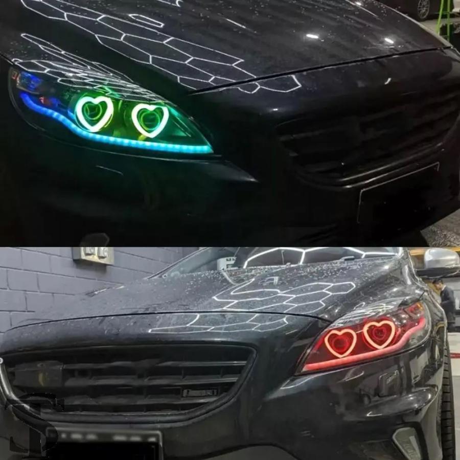 並行輸入品 1セット 車用エンジェルアイ RGB コットン ハローリング