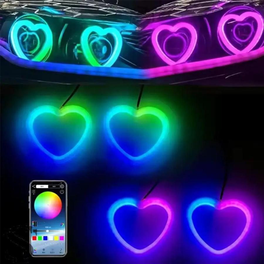 並行輸入品 1セット 車用エンジェルアイ RGB コットン ハローリング
