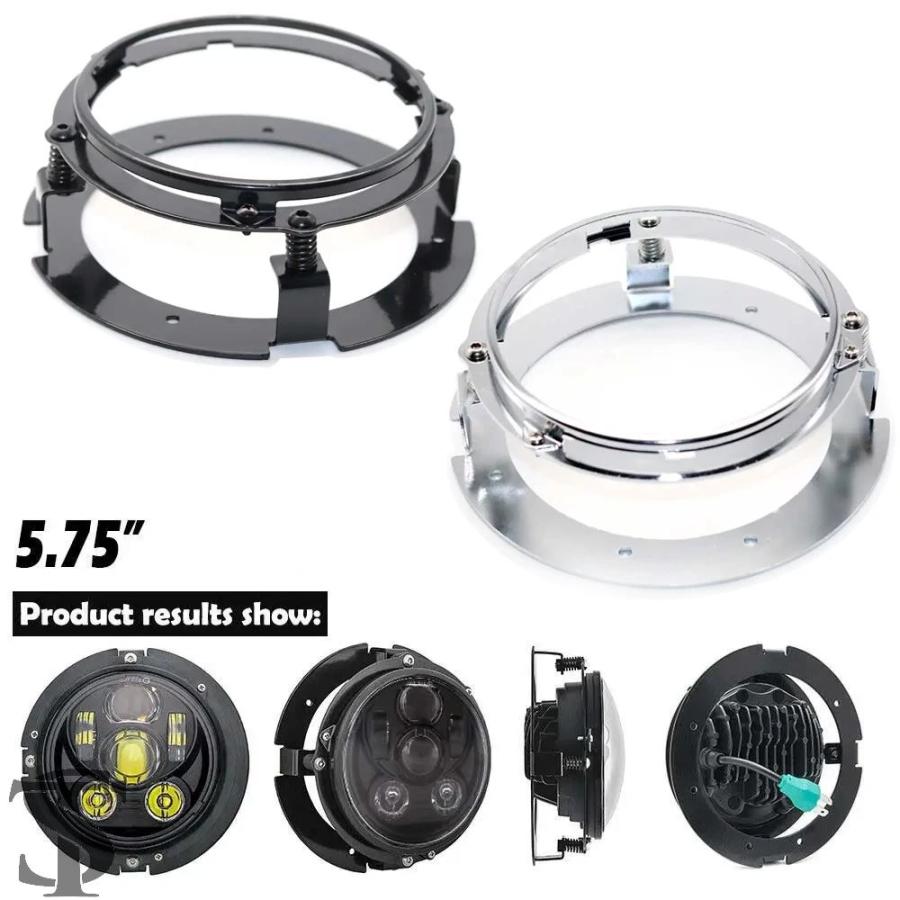 並行輸入品】5.75 インチヘッドライトブラケットキットブラック/ 5 3/4