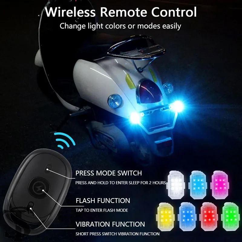 並行輸入品 LEDストロボライト ワイヤレスリモコン 車用 バイク ムード