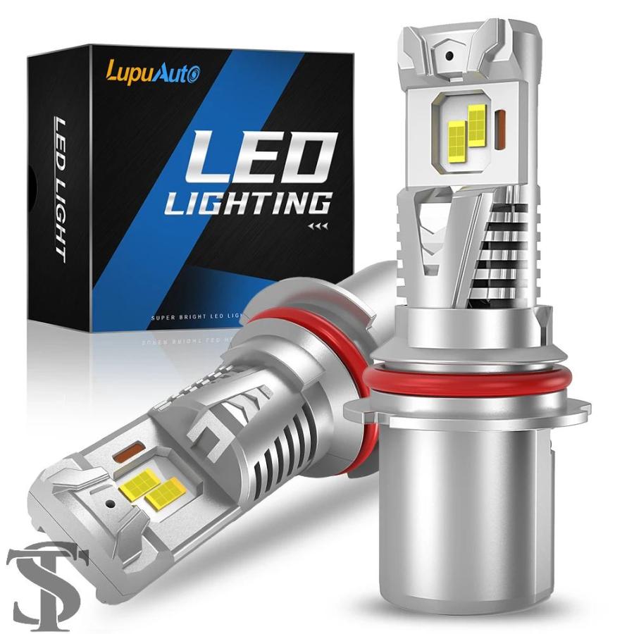 LUPU 2個入り 9007 LED バルブ HB5 車用 ヘッドライト CSP ファンレス CANBUS付き ハイビーム＆ロービーム ...