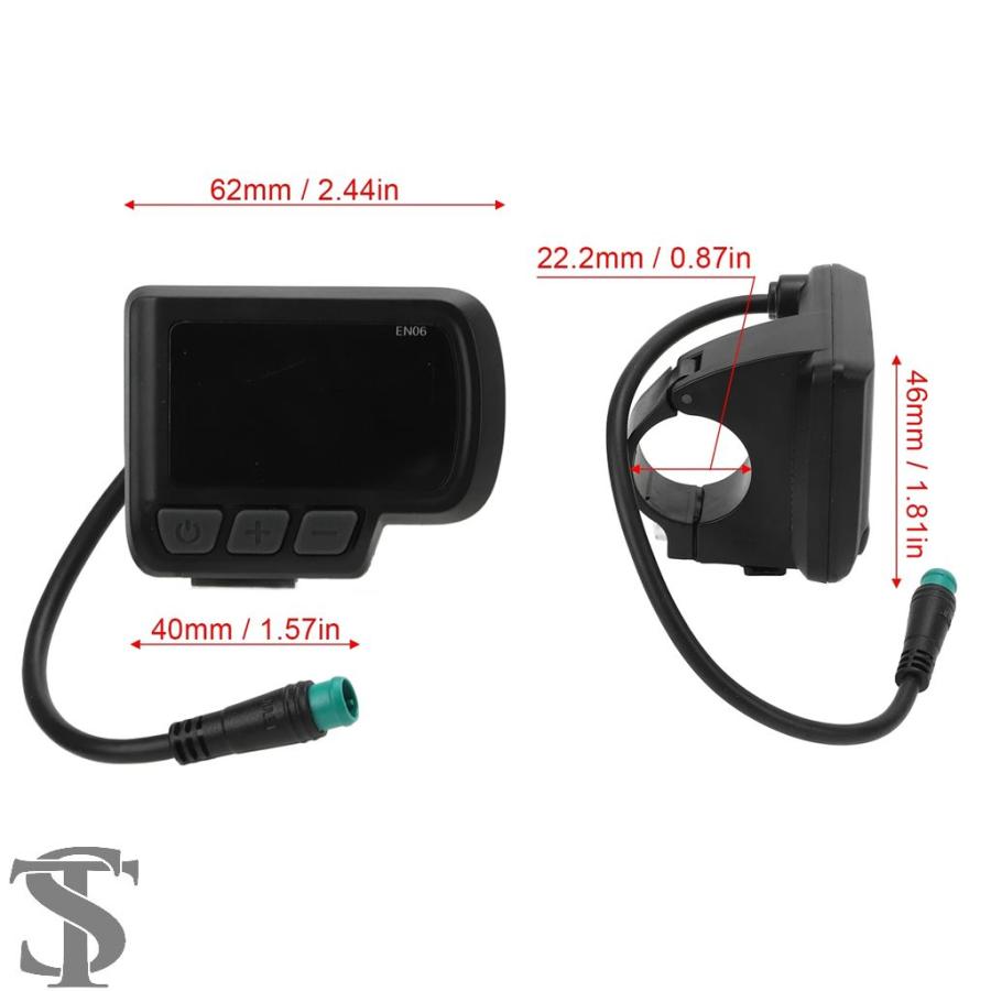 並行輸入品 24V 36V 48V 電動自転車 EN06 LCD ディスプレイメーター