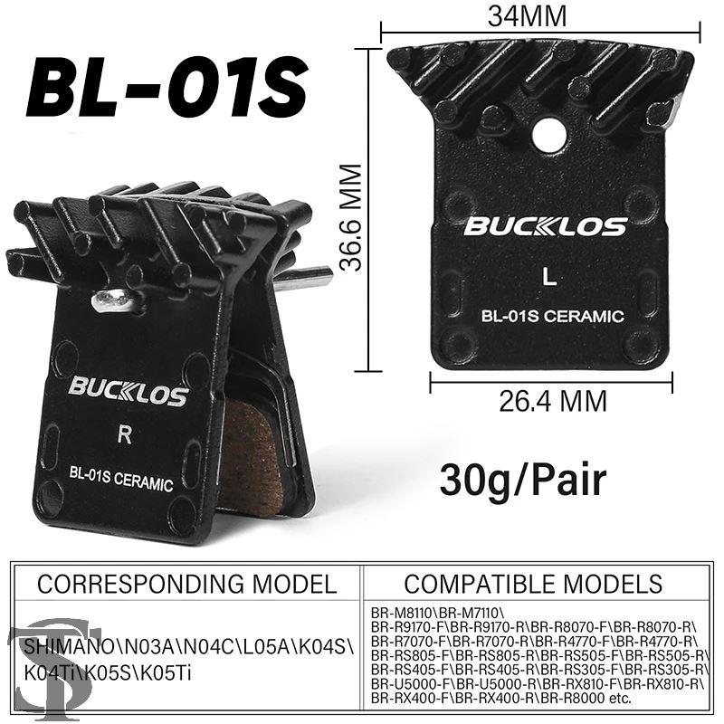 並行輸入品 BUCKLOS セラミック油圧ブレーキパッド 放熱 自転車用