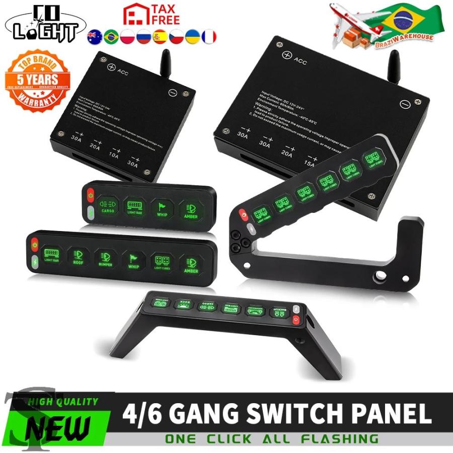 並行輸入品 6 ギャングスイッチパネル 12V JL グラブハンドルスイッチ