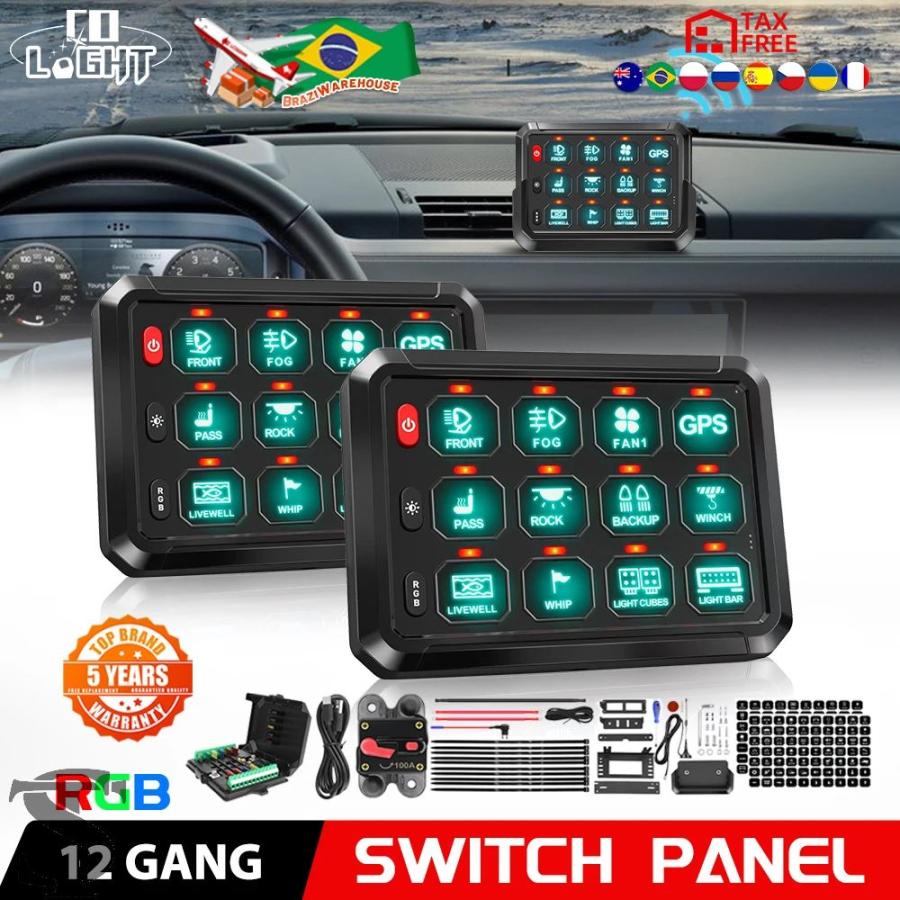 並行輸入品 COLIGHT 12 ギャング RGB スイッチパネル多機能プッシュ