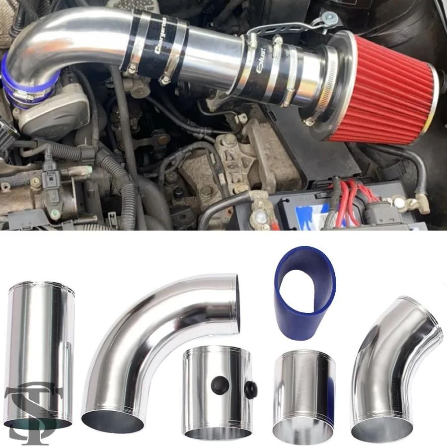 並行輸入品 3 インチ76 MM汎用エアインテークパイプ合金インテーク