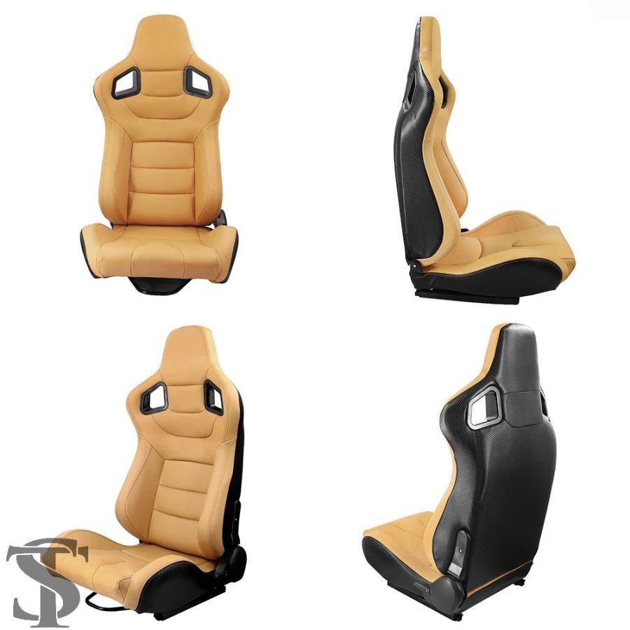 並行輸入品 調節可能レーシングシート 3D PVC フルラップレザー汎用