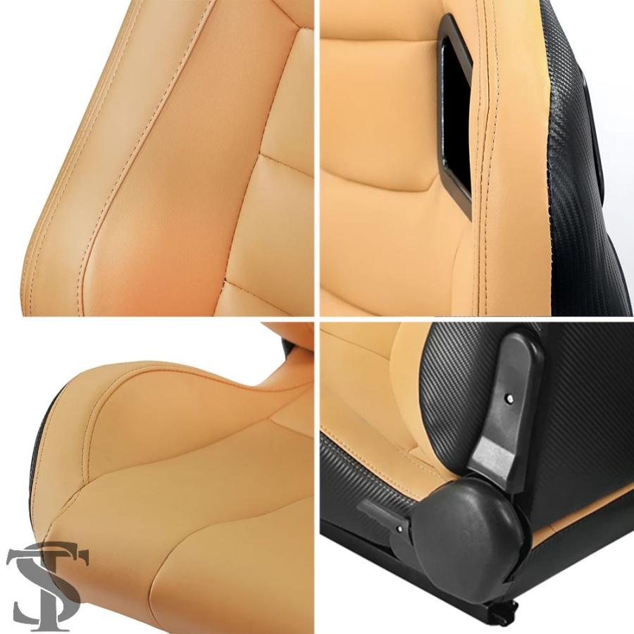 並行輸入品 調節可能レーシングシート 3D PVC フルラップレザー汎用