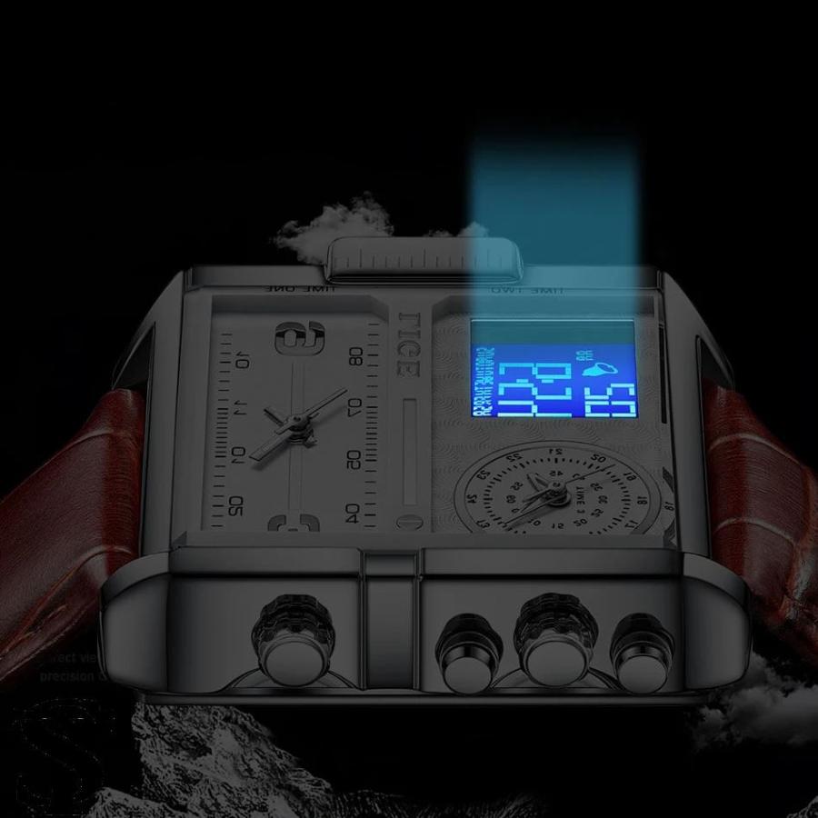 並行輸入品 2024 トップブランド高級メンズ腕時計 スクエアデジタル