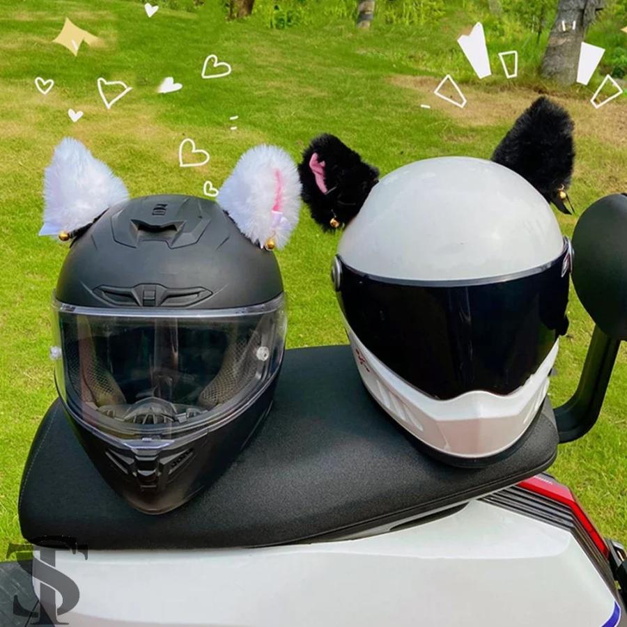 キャラクターグッズ セット 並行輸入品 2個セット バイク用装飾 可愛いぬいぐるみ猫耳 バイク用