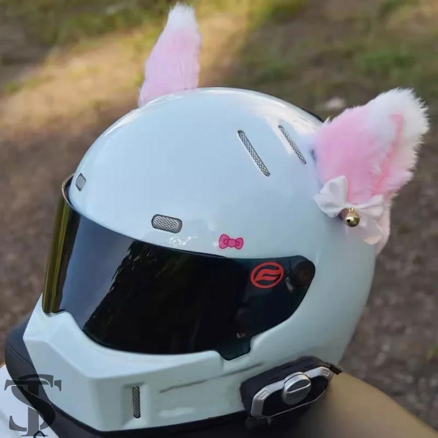 並行輸入品 2個セット バイク用装飾 可愛いぬいぐるみ猫耳 バイク用