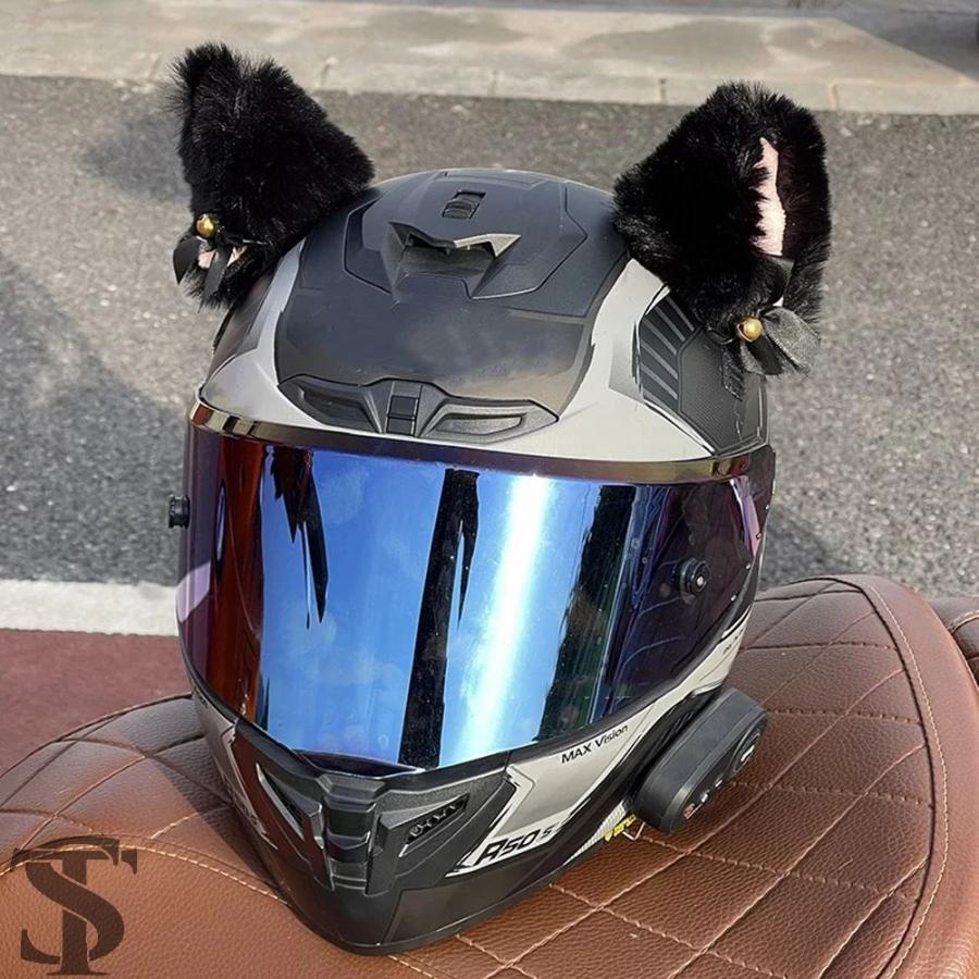 並行輸入品 2個セット バイク用装飾 可愛いぬいぐるみ猫耳 バイク用