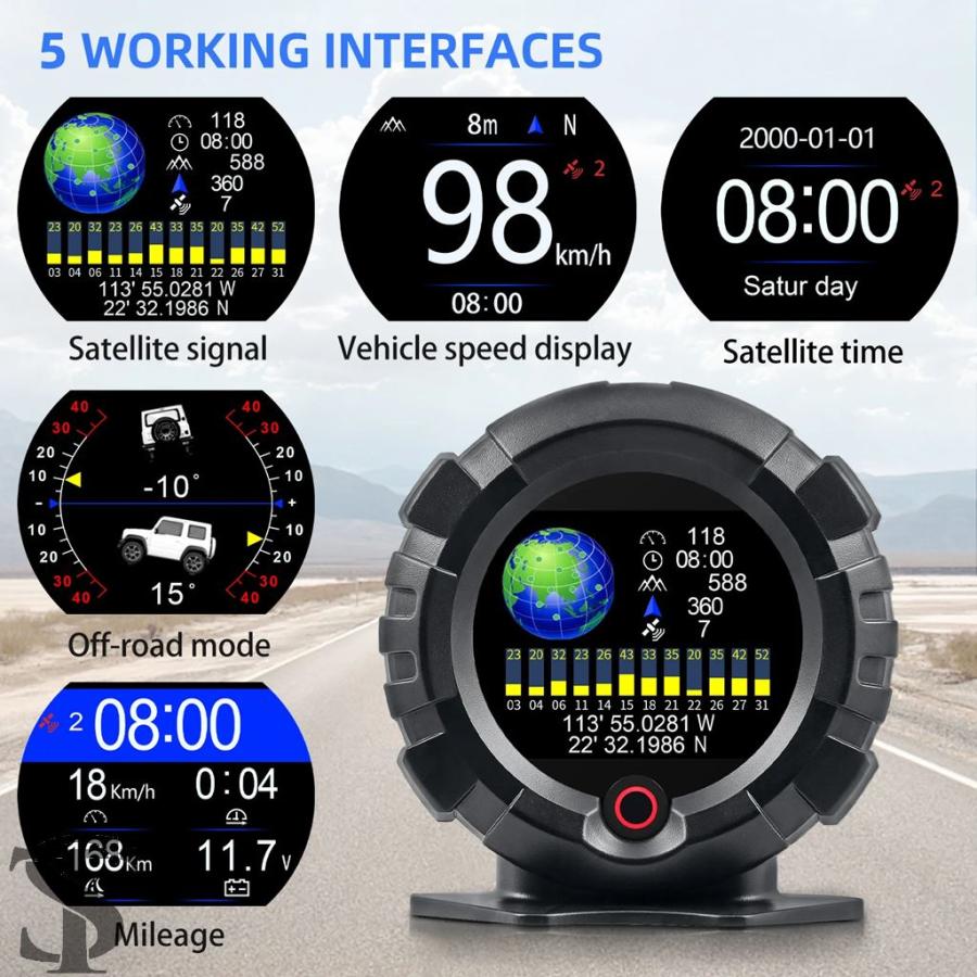 並行輸入品 X95 車 GPS スロープメーターデジタルヘッドアップ