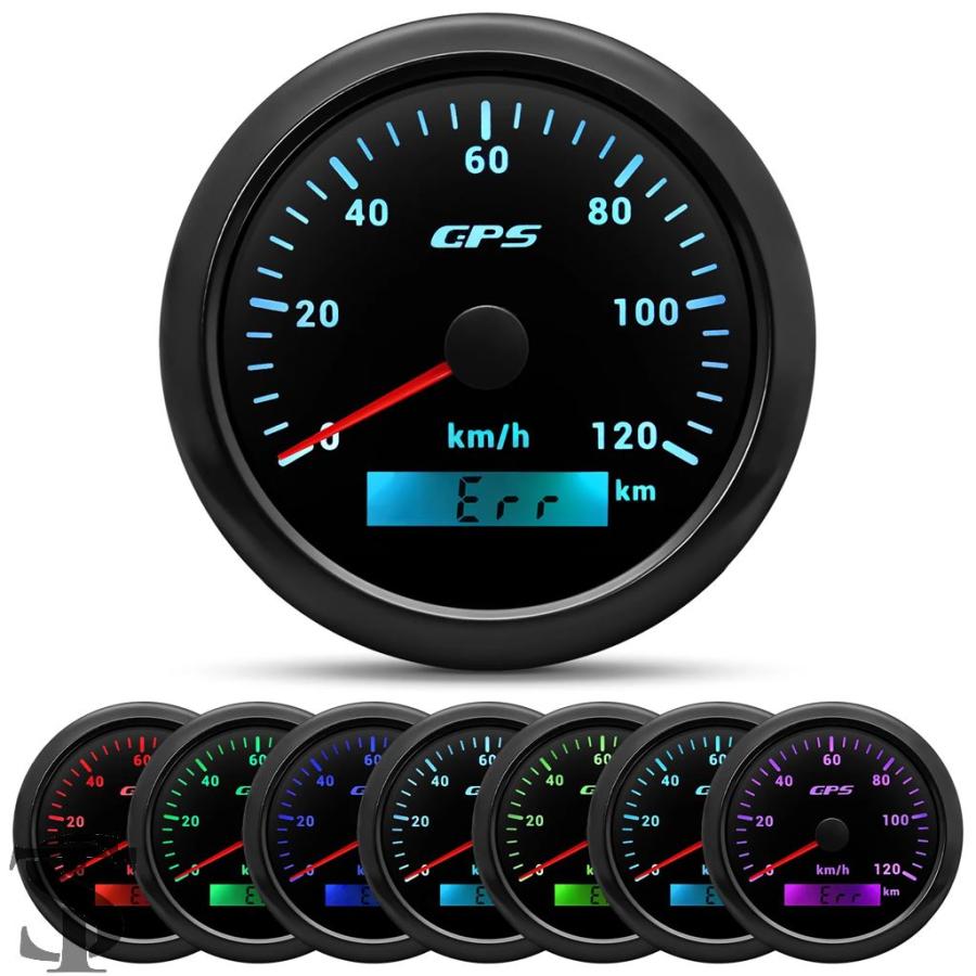 並行輸入品 85 MM GPS スピードメーターバイクマリンボート 7 色バック