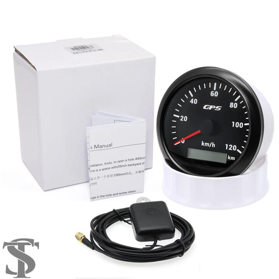 並行輸入品 85 MM GPS スピードメーターバイクマリンボート 7 色バック