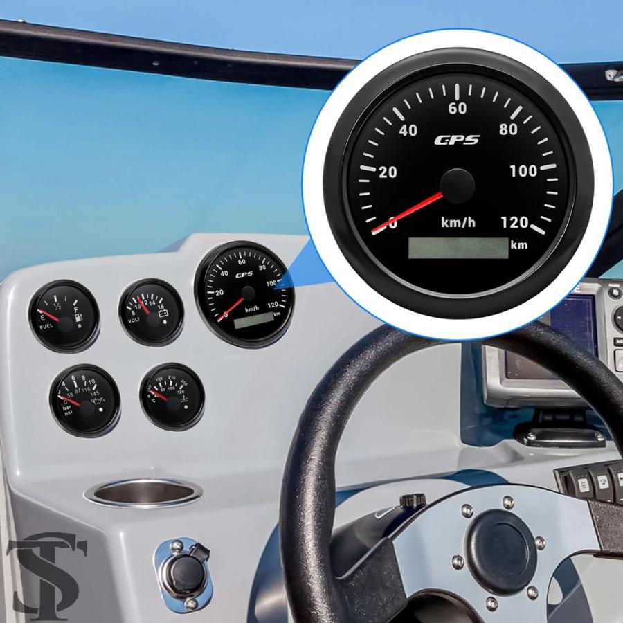 並行輸入品 85 MM GPS スピードメーターバイクマリンボート 7 色バック