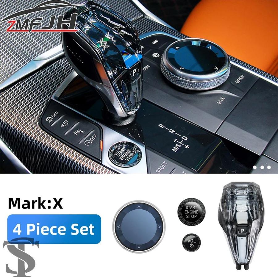 並行輸入品】4 個セットクリスタルシフトノブハンドルクリスタルギア