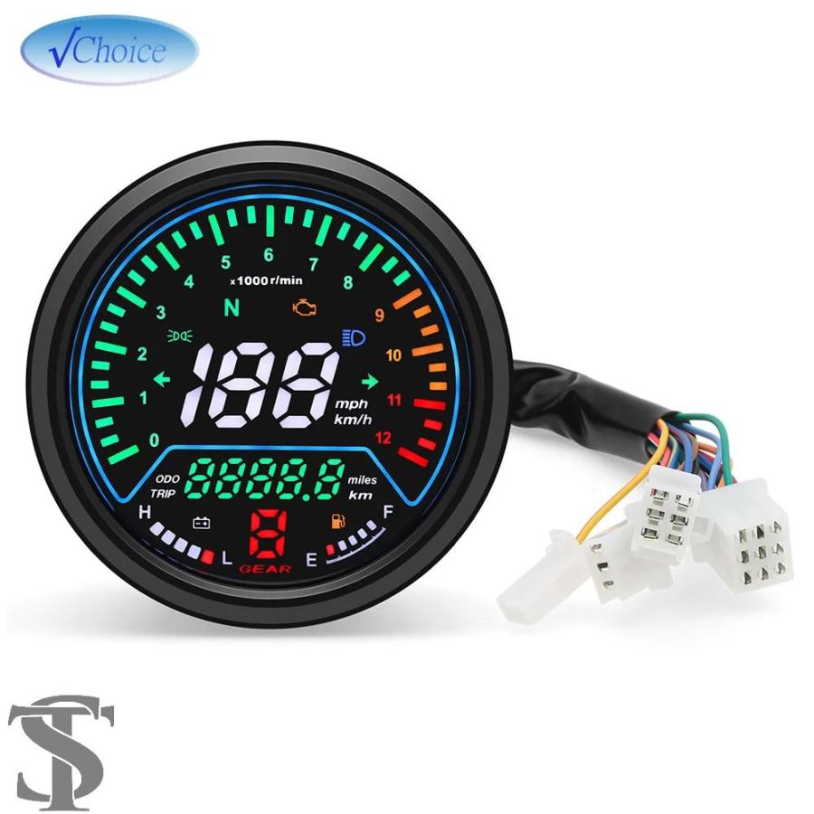 並行輸入品 バイク汎用スピードメータースズキ GN125 デジタルダッシュ