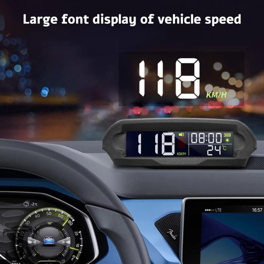 並行輸入品 X98 ヘッドアップディスプレイソーラー充電デジタル GPS