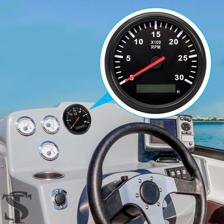 並行輸入品 85 MMタコメーター 3000RPM アワーメータートラック車