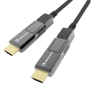 エーディテクノ AHG-010M 10m 18Gbpsフルスペック対応高強度光ファイバ脱着式HDMIケーブル「AHG-xxM」ADTECHNO