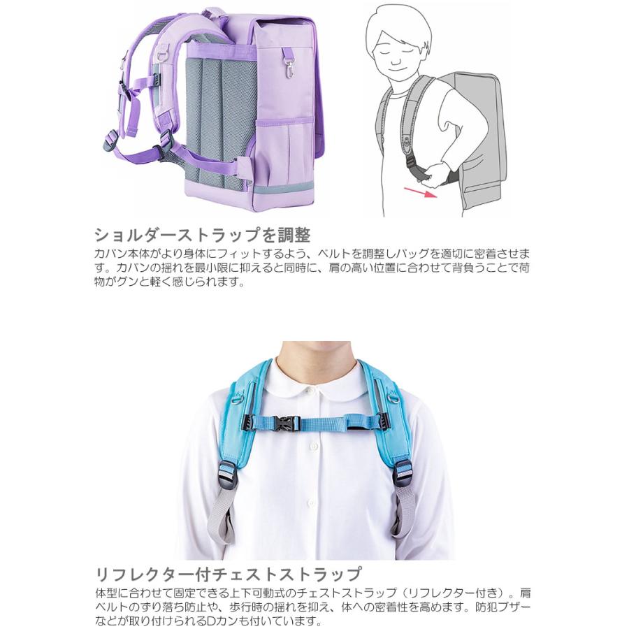 ラクサック スクールバッグ 通学 キッズ 通塾 軽量 0165014 RAKU SACK