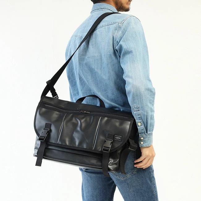 希少　ポーター×エフエーティ　コラボ　メッセンジャーバッグ　スケボー　ブラック PORTER ポーター アルーフ メッセンジャーバッグ 023-03758 吉田