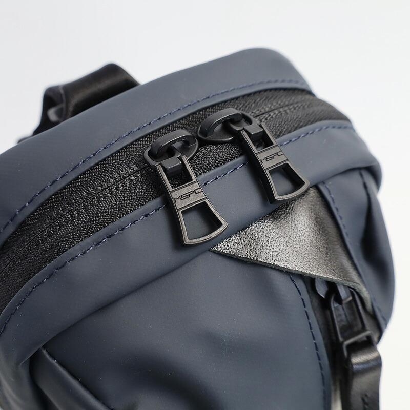 master-piece slick スリングバッグ ブラック Master-Piece - Slick Logo-Appliquéd Leather and CORDURA® Barastec