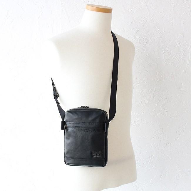 極美品■PORTER 吉田カバン 本革 オールレザー ショルダーバッグ ブラック PORTER ポーター ガード ショルダーバッグ 033-05064 吉田カバン