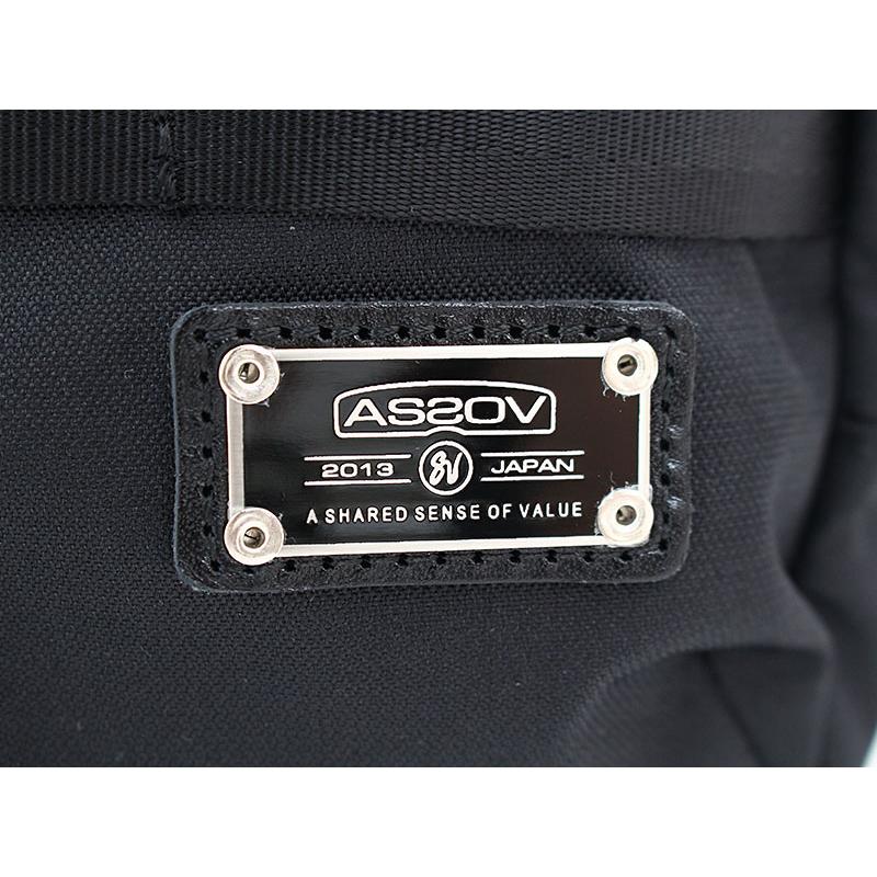 【未使用級】AS2OV アッソブ CORDURA DOBBY 2way 鞄 AS2OV (アッソブ) CORDURA DOBBY 305D 2WAY BAG BLACK / ショルダー
