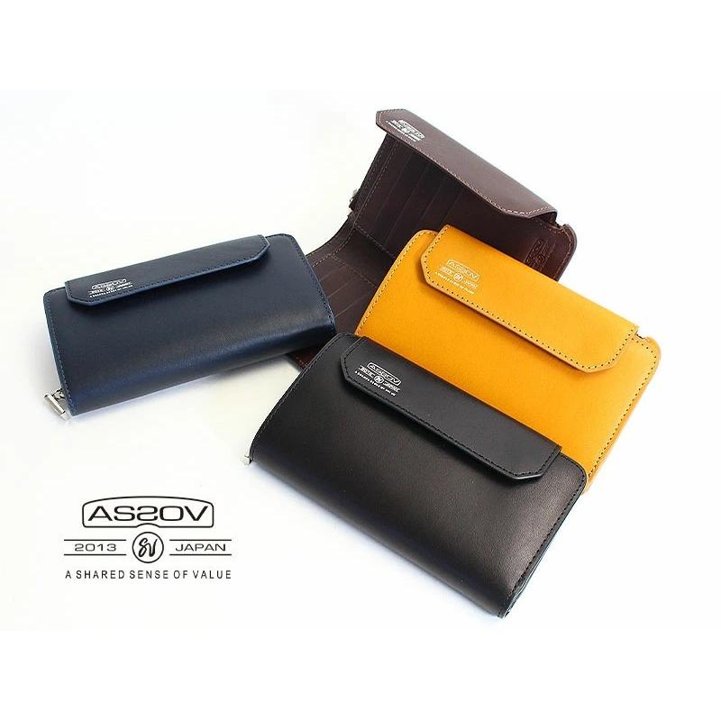 AS2OV アッソブ LEATHER MOBILE WALLET SHORT 折財布 081601
