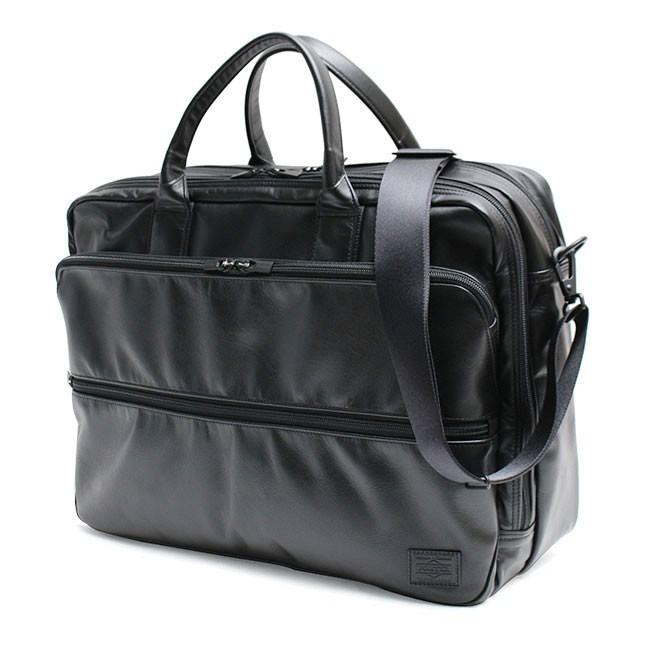 【極美品】ポーター フリースタイル レザー ビジネスバッグ 2way ブラック TIME（PORTER） ポーター PORTER 2wayブリーフケース ショルダーバッグ