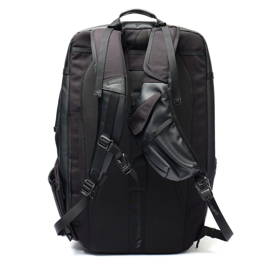 AS2OV圧縮袋プレゼント AS2OV アッソブ BLEISURE バックパック L リュック 152550 メンズ 大容量 ビジネス A3 36L-42L 拡張 PC収納 軽量 耐水 キャリーオンの画像