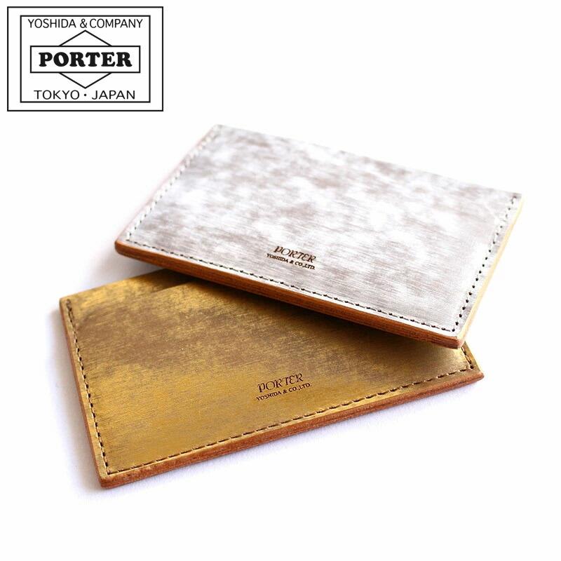 PORTER/カードケース/フォイル/ゴールド/名刺入/パスケース/レザー/箔