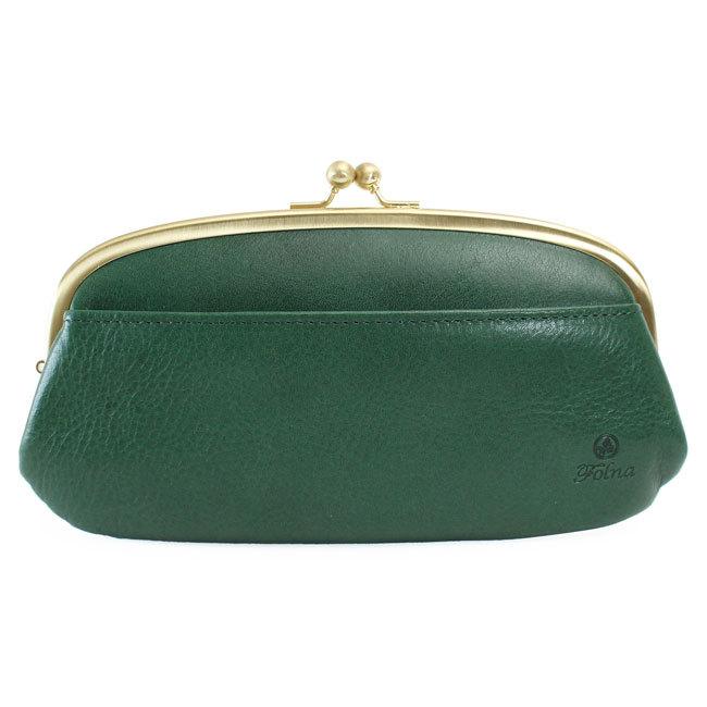 Folna フォルナ 財布 がま口長財布 ヌメオイルシュリンク 長財布